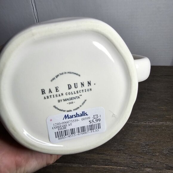 NWT Rae Dunn Artisan Hello Spring Mug Yellow Inside Magenta 2021 Farmhouse - Picture 8 of 8